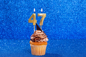 Cupcake With Number For Celebration Of Birthday Or Anniversary