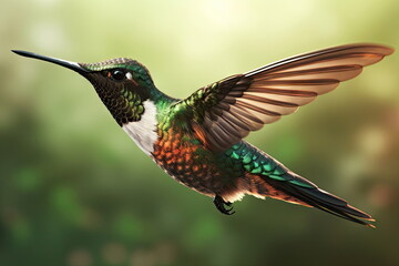 Fototapeta na wymiar Hummingbird flying