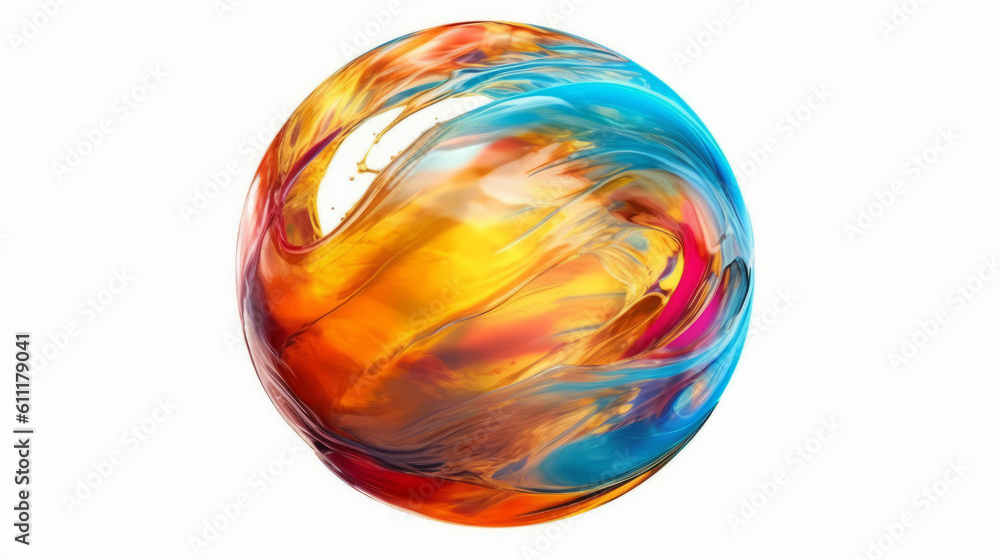 Aufkleber A vibrant and colorful object on a plain white background. Generative ai