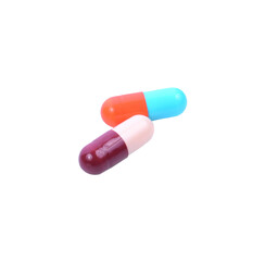 red-white capsules isolated  transparent png