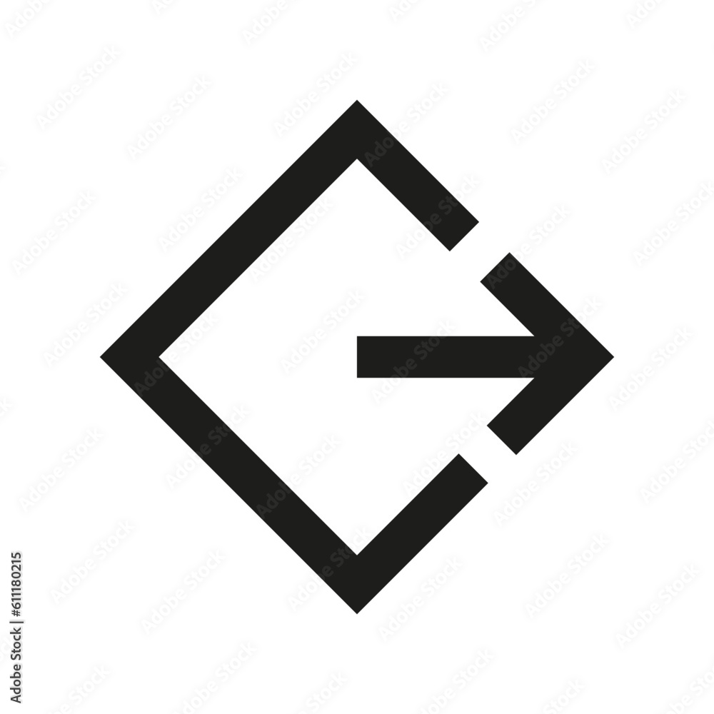Aufkleber share icon with square and arrow. vector illustration. stock image.