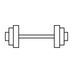 Barbel, Dumbbell Gym Icon Logo Template Illustration Design. Vector illustration. stock image.