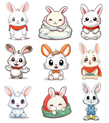 うさぎ、ウサギ、兎、動物、かわいい、キャラクター
