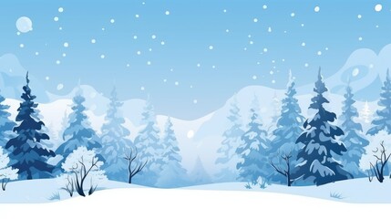 winter landscape, Winter feeling background, solid colors - generative AI
