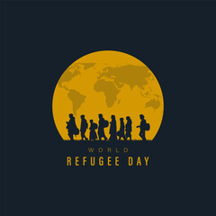 World Refugee Day, Vector illustration