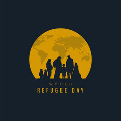 World Refugee Day, Vector illustration