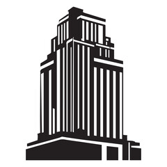 This is a Building Logo Concept Clipart Flat Illustration Silhouette.