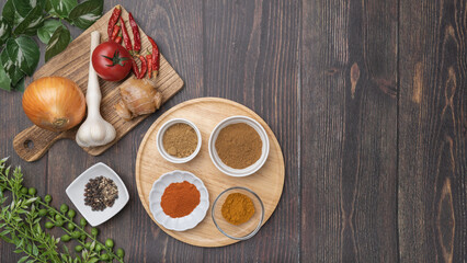 スパイスカレー イメージ│コリアンダー・クミン・チリペッパー・ターメリック