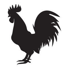 A Chicken Roaster vector Silhouette Illustration Flat Vector.