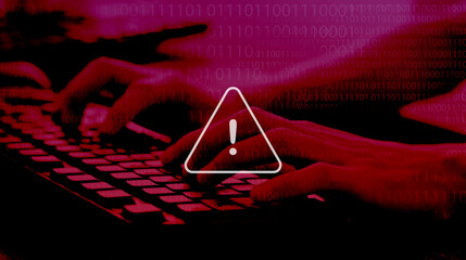 cyber crime hacker alert , security awareness - obrazy, fototapety, plakaty