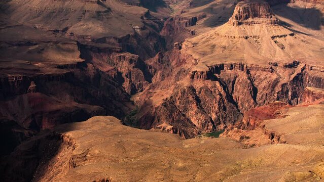 Grand Canyon Panorama Colorado River Phantom Ranch Telephoto Time Lapse Arizona USA
