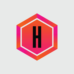 H logo Colorful Vector Design. Icon Concept. Abstract modern