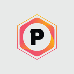 P logo Colorful Vector Design. Icon Concept. Abstract modern