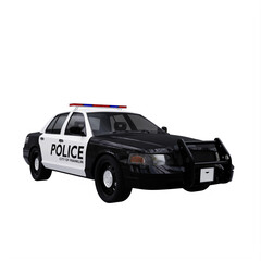 police car isolated