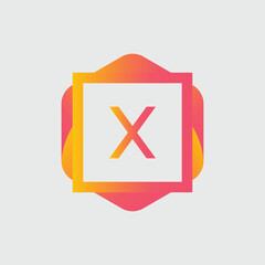 X logo Colorful Vector Design. Icon Concept. Abstract modern