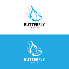 Obraz premium Butterfly Logo, Animal Design With Beautiful Wings, Decorative Animals, Product Brands