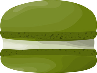 Matcha macarons illustration 