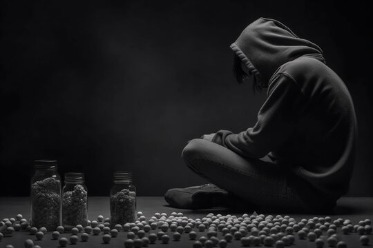 Drugs today's greatest human problem, social help, abandonment a helping hand, drug pills, dependency addiction, loneliness seclusion, marijuana, ecstasy cocaine LSD amphetamines heroin.