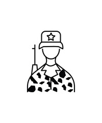 soldier icon, vector best flat icon.