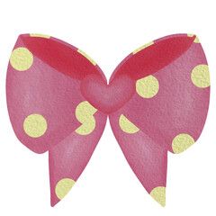 Pink bow dot bow