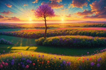 Obraz na płótnie Canvas Ethereal Delights: Delicate Blossoms and Soft Sunlight Create a Heavenly Oasis of Natural Beauty - Generative AI 7