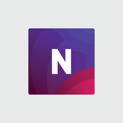 N logo Colorful Vector Design. Icon Concept. Abstract modern