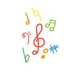 colorful musical notes