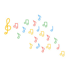colorful musical notes