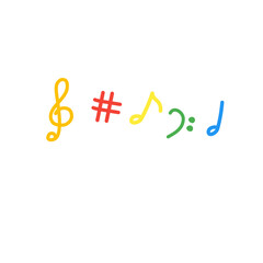 colorful musical notes