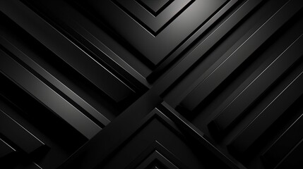 0631. Black Onyx Line Abstract Geometric Background. Generative AI
