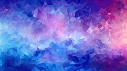 0635. Blue and Purple Gradient Polygon Background. Generative AI