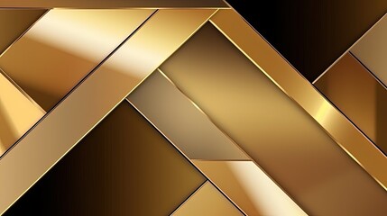 0663. Champagne Gold and Honey Gold Line Abstract Geometric Background. Generative AI