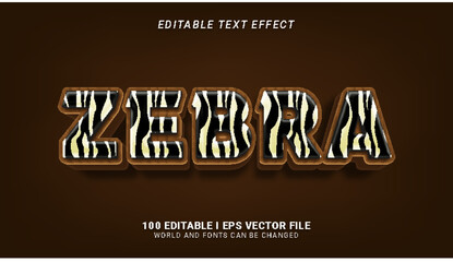 Naklejka premium zebra text effect