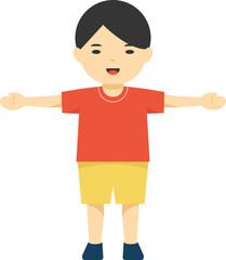 child exercising vector illustration.