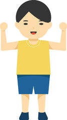 child exercising vector illustration.