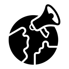 global marketing Solid icon