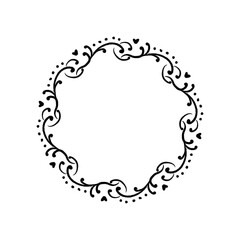 Vintage frame.Calligraphic design elements . Decorative swirls or scrolls.