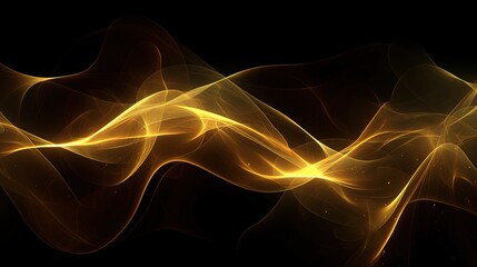 0773. Glowing Gold Veins Digital Wave Background. Generative AI