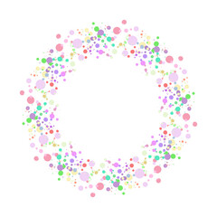 Round floral frame for your design.Floral frame wreaths for wedding invitations.