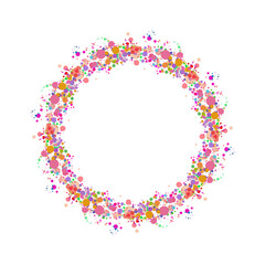 Round floral frame for your design.Floral frame wreaths for wedding invitations.