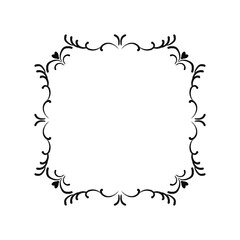 Vintage frame.Calligraphic design elements . Decorative swirls or scrolls.