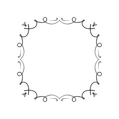 Vintage frame.Calligraphic design elements . Decorative swirls or scrolls.