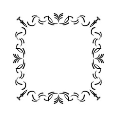 Vintage frame.Calligraphic design elements . Decorative swirls or scrolls.