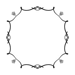 Vintage frame.Calligraphic design elements . Decorative swirls or scrolls.