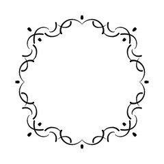 Vintage frame.Calligraphic design elements . Decorative swirls or scrolls.