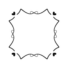 Vintage frame.Calligraphic design elements . Decorative swirls or scrolls.