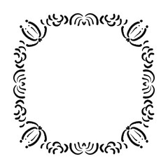 Vintage frame.Calligraphic design elements . Decorative swirls or scrolls.