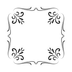 Vintage frame.Calligraphic design elements . Decorative swirls or scrolls.