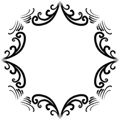 Vintage frame.Calligraphic design elements . Decorative swirls or scrolls.
