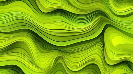 0862. Lime Green Wave Pattern Background. Background. Generative AI